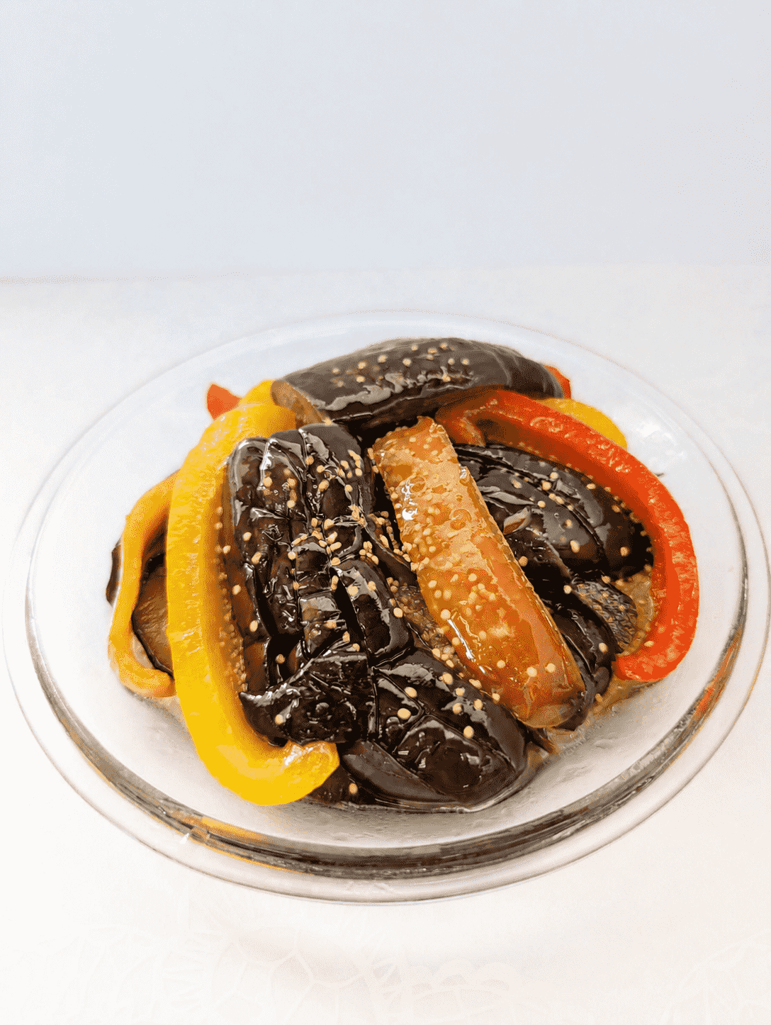 まるごと国産かけたら酢のものを使って、なすとパプリカの揚げ浸しの画像